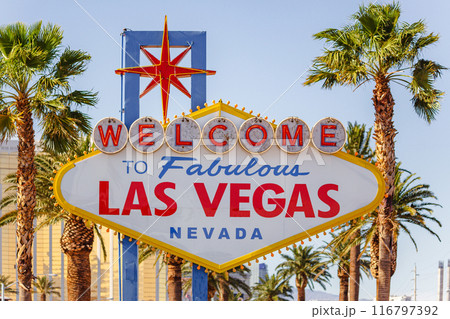 iconic welcome sign welcome you to fabulous Las Vegas. Las Vegas landmark 116797392