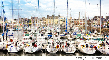 a view of a beautiful breton harbour 116798463