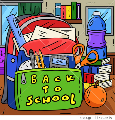 First Day of School Back to School Bag Colored  116798619