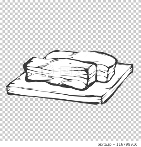 豚ばらブロック手書き筆絵風イラスト 豚ばらブロック手書き筆絵風イラスト 116798910