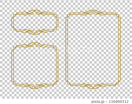 Elegant line art decorative frames set Elegant line art decorative frames set 116800312