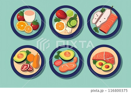 Keto diet. Diet for the day. Healthy Eating. 116800375