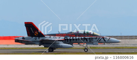 タキシングするF/A-18ホーネット 116800616