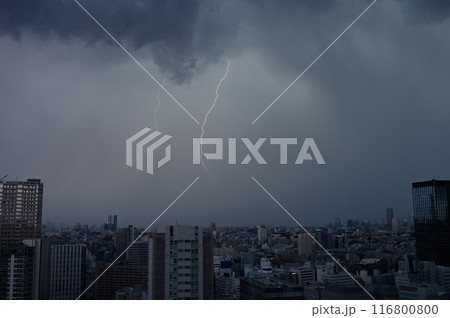 ゲリラ豪雨と雷 116800800