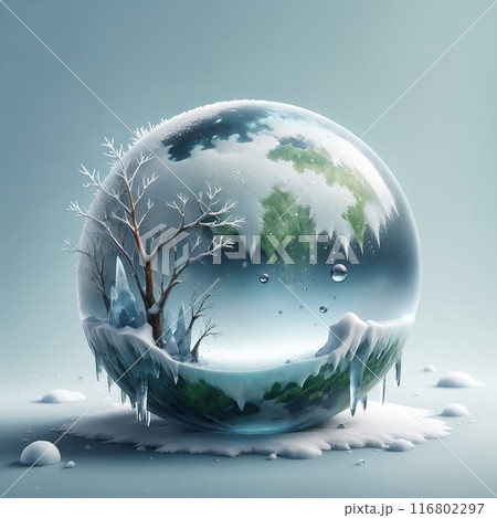 frozen planet earth, global freezing 116802297