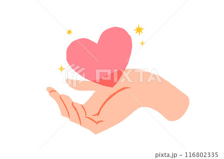 ハートを持つ手 / 気持ち 思いやり 優しさ 116802335