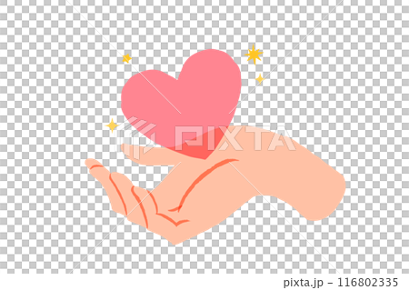 ハートを持つ手 / 気持ち 思いやり 優しさ 116802335
