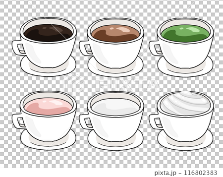 各種熱飲插畫 116802383