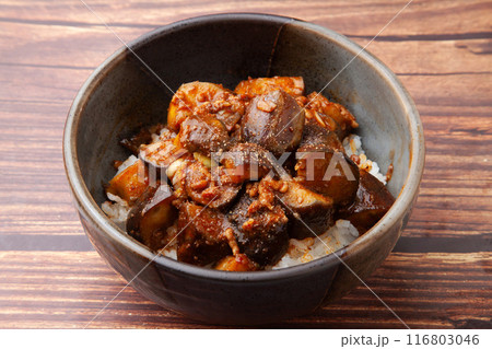 麻婆茄子丼 116803046