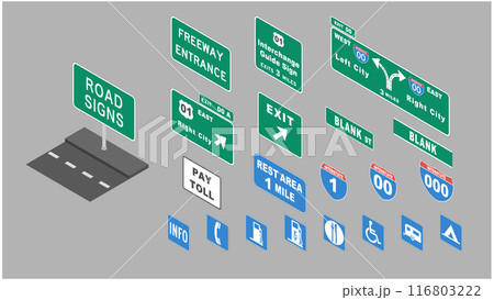 アイソメトリック 道路標識 アイソメトリック 道路標識 116803222