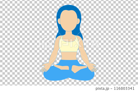 Line drawing illustration of a woman doing yoga poses Line drawing illustration of a woman doing yoga poses 116803341