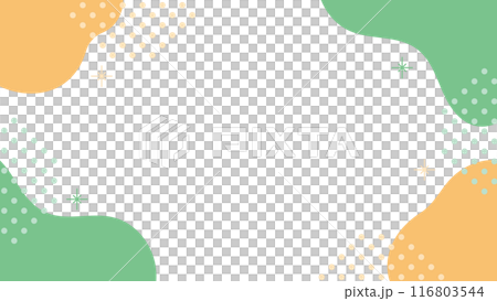 抽象框架形狀橙綠色 抽象框架形狀橙綠色 116803544