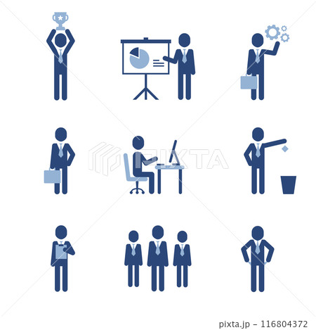 Management business characters simple style icons. Set of office workers, consulting team, meeting, businessman, workshop and more pictograms. Management business characters simple style icons. Set of office workers, consulting team, meeting, businessman, workshop and more pictograms. 116804372