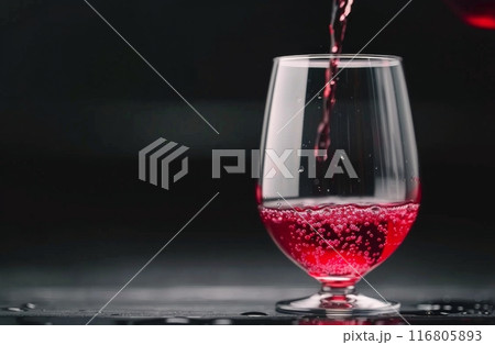 Red Wine Pouring Into Glass 116805893