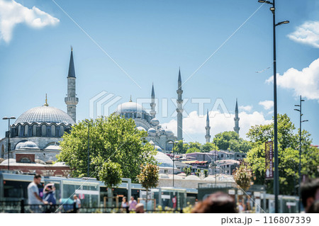 Turkey, Istanbul landmark Blue Mosque, spiritual and tourist attractions concept Turkey, Istanbul landmark Blue Mosque, spiritual and tourist attractions concept 116807339