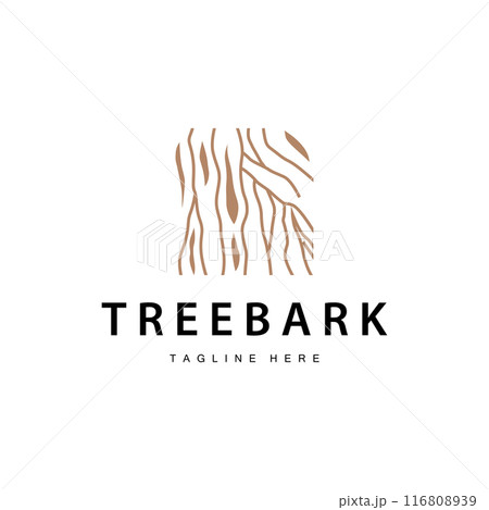 Wood logo design structure layers forest tree bark vector template 116808939