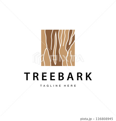 Wood logo design structure layers forest tree bark vector template 116808945