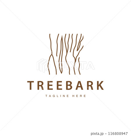 Wood logo design structure layers forest tree bark vector template 116808947