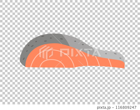 Illustration of a salmon fillet 116809247