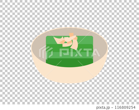 Illustration of boiled spinach Illustration of boiled spinach 116809254