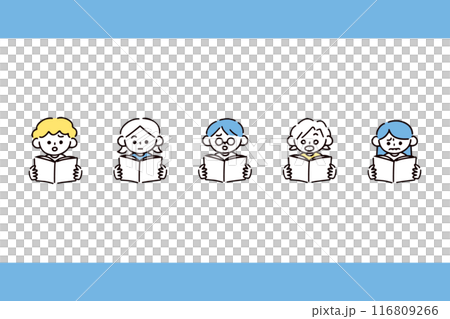 Books and children illustration set 116809266