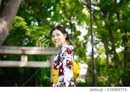 浴衣の若い女性 浴衣の若い女性 116809734