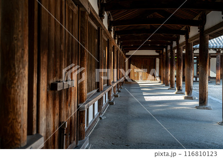 【奈良県】歴史の深さを感じる法隆寺の回廊 【奈良県】歴史の深さを感じる法隆寺の回廊 116810123