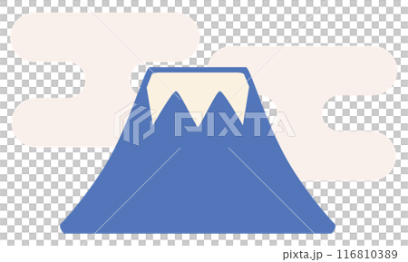 富士山的簡單矢量圖 116810389