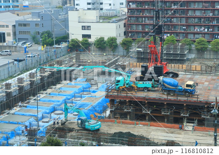 高層マンション建築現場 高層マンション建築現場 116810812