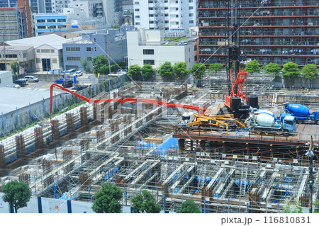 高層マンション建築現場 高層マンション建築現場 116810831