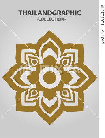 Vector element ethnic decorative ornament ethnic thai illustration 116812049
