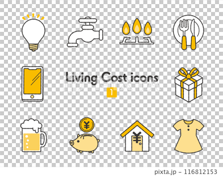 Icon collection Living expenses 116812153