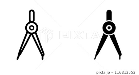 Illustration Vector graphic of drawing compass icon Illustration Vector graphic of drawing compass icon 116812352