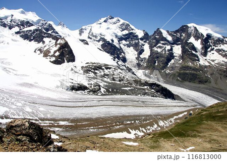 ディアヴォレッツァ展望台から見た4つの氷河上流 116813000
