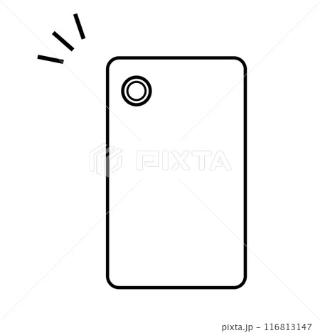 スマートフォンの線画イラスト 116813147