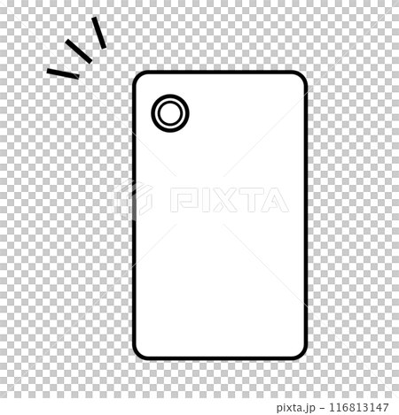 スマートフォンの線画イラスト 116813147