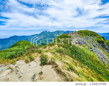 夏の雨飾山登山：山頂 116813546