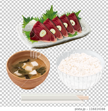 Seared bonito set meal Seared bonito set meal 116814166