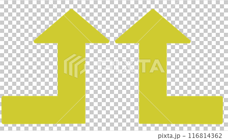 90 degree bend arrow (yellow set) (no line drawing) 90 degree bend arrow (yellow set) (no line drawing) 116814362
