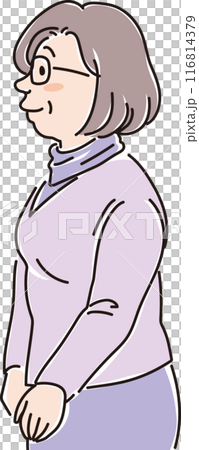 各年齡層人群_側身_正常表情_中老年女性_50歲_60歲 116814379