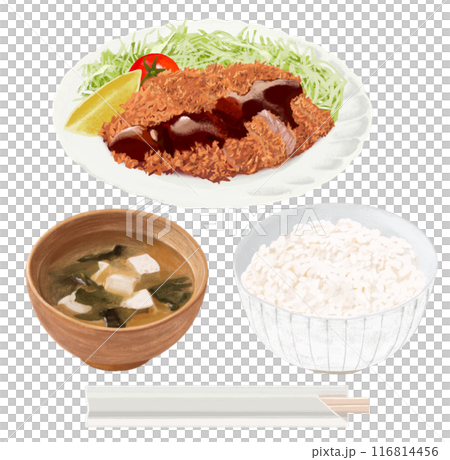 Tonkatsu set meal (with sauce) 116814456