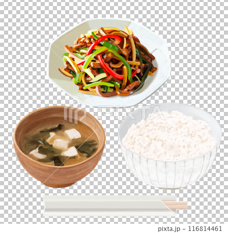 青椒肉絲定食 116814461