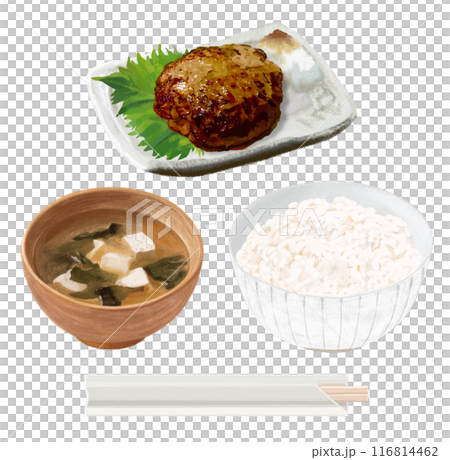日式漢堡套餐 116814462