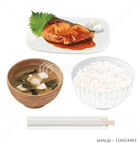 ブリの照り焼き定食 116814463