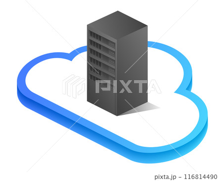 クラウド、データベースのイラスト クラウド、データベースのイラスト 116814490