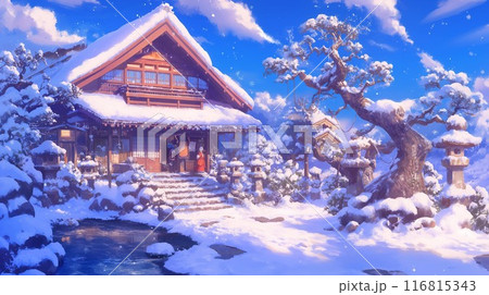 静寂の雪降る庭 静寂の雪降る庭 116815343