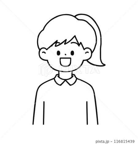女の子イラスト・線画 116815439