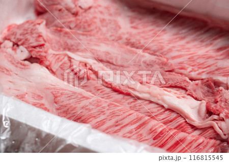 すき焼き用 冷凍和牛肉イメージ すき焼き用 冷凍和牛肉イメージ 116815545