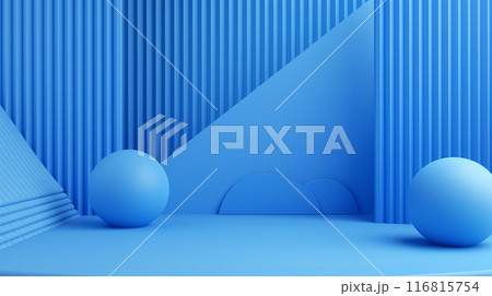 青の抽象的な3D背景 青の抽象的な3D背景 116815754
