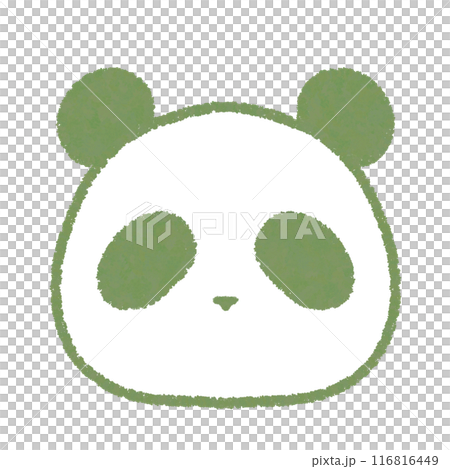 Panda Face (Green) 116816449